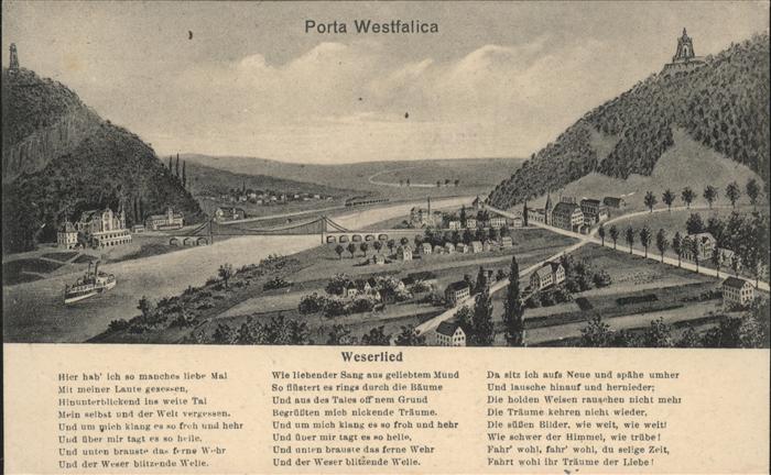 Porta Westfalica Panorama Weserliedtext