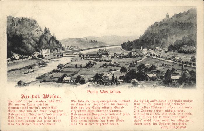 Porta Westfalica Panorama Weserlied