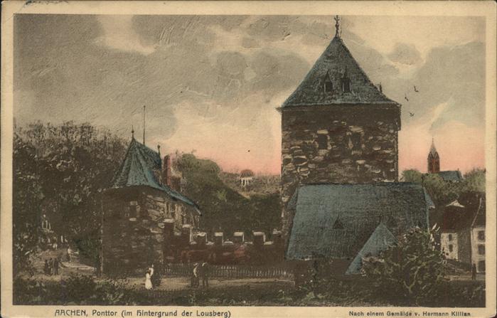 AACHEN NRW Ponttor mit Lousberg
