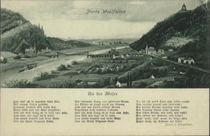 Porta Westfalica Panorama Weserlied
