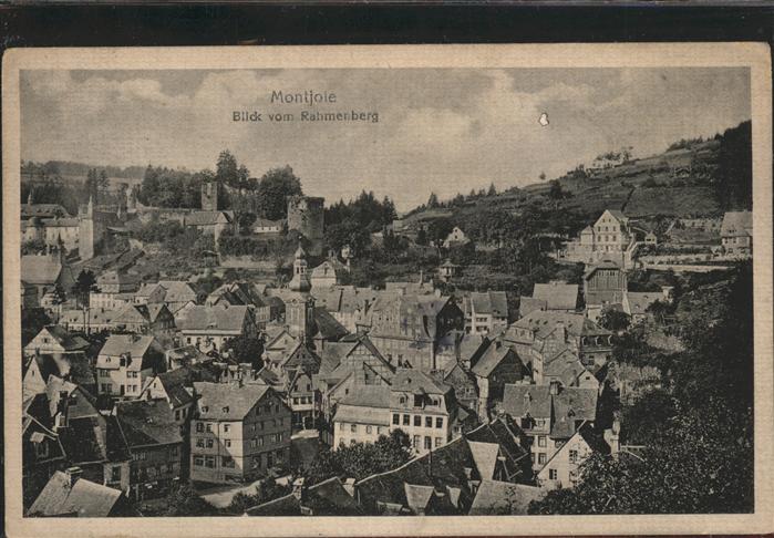 Montjoie Monschau Blick vom Rahmenberg