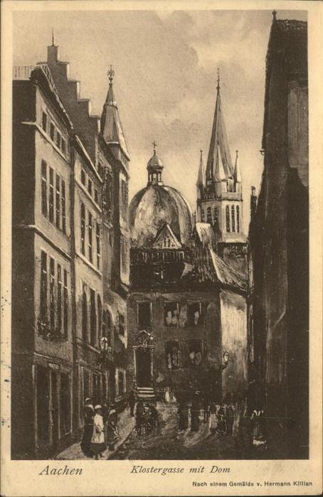 AACHEN NRW Klostergasse mit Dom