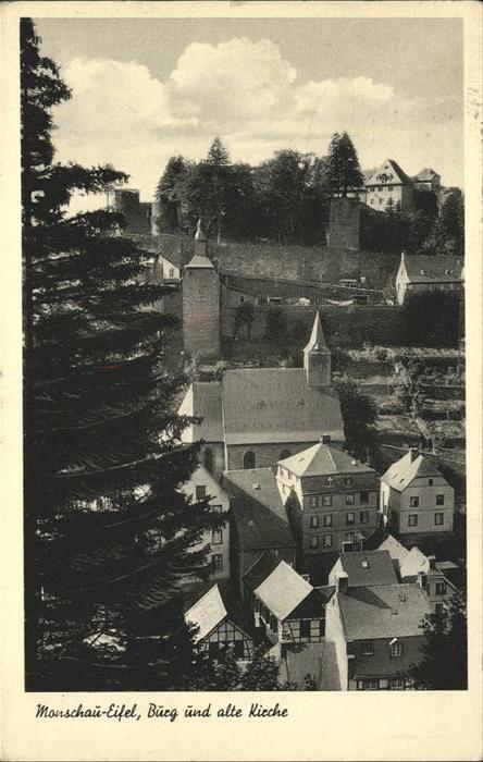 Monschau Montjoie NRW Burg und Alte Kirche