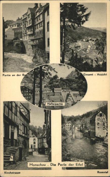 Monschau Montjoie NRW Rurpartie Panorama Kirchstr Rosental