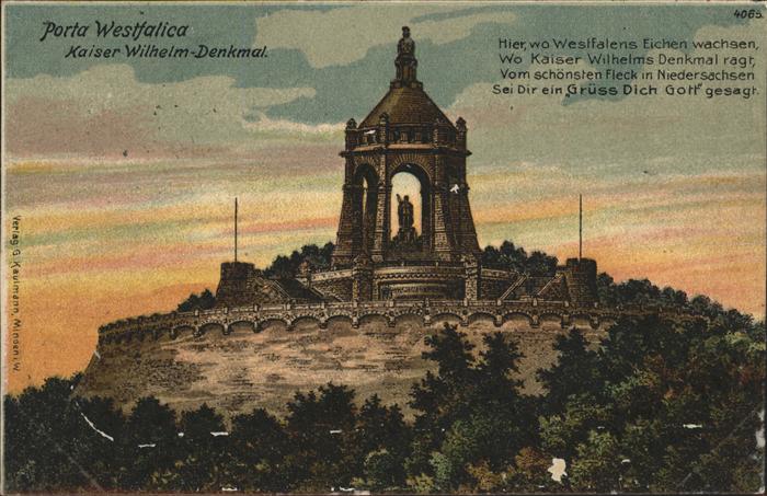 Porta Westfalica Kaiser Wilhelm Denkmal Feldpost