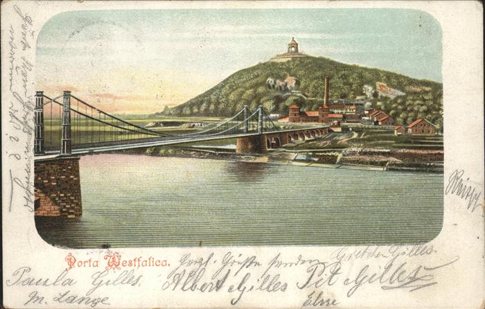 Porta Westfalica Brücke Wittekindsberg Kaiser Denkmal