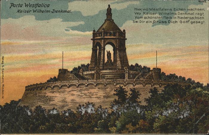 Porta Westfalica Kaiser Wilhelm Denkmal Feldpost