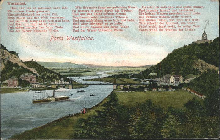 Porta Westfalica Panorama Weserlied