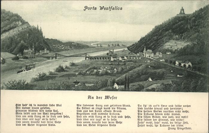 Porta Westfalica Panorama Wesergedicht