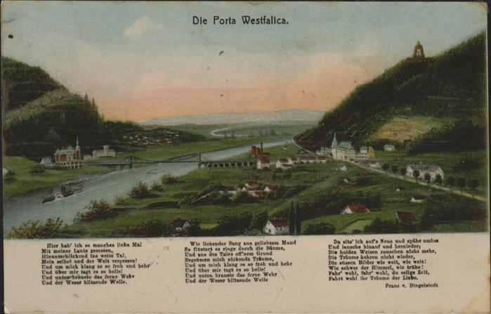 Porta Westfalica Panorama Wesergedicht