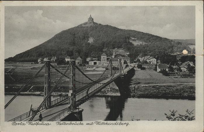 Porta Westfalica Hängebrücke mit Wittekindsberg