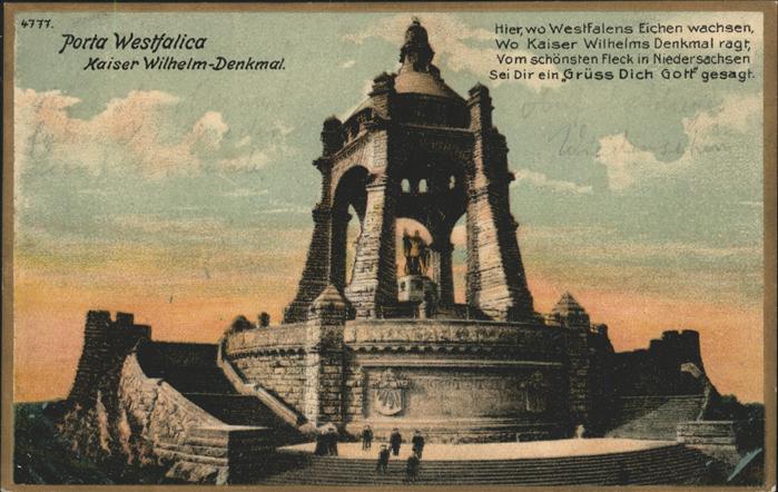 Porta Westfalica Kaiser Wilhelm Denkmal Feldpost