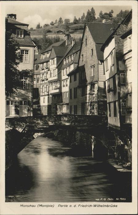 Monschau Montjoie NRW Rurpartie mit Friedrich Wilhelm Bruecke