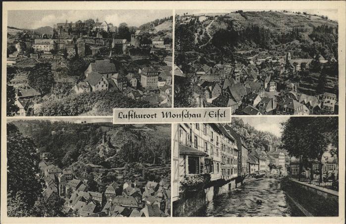 Monschau Montjoie NRW Teilansichten Rurpartie