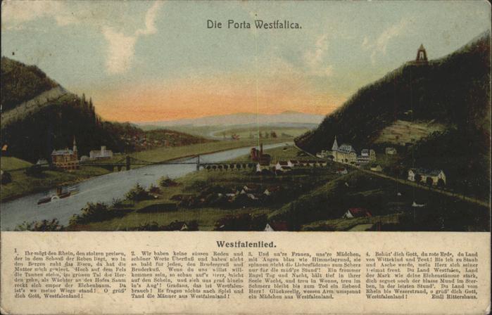 Porta Westfalica Panorama Westfalenlied