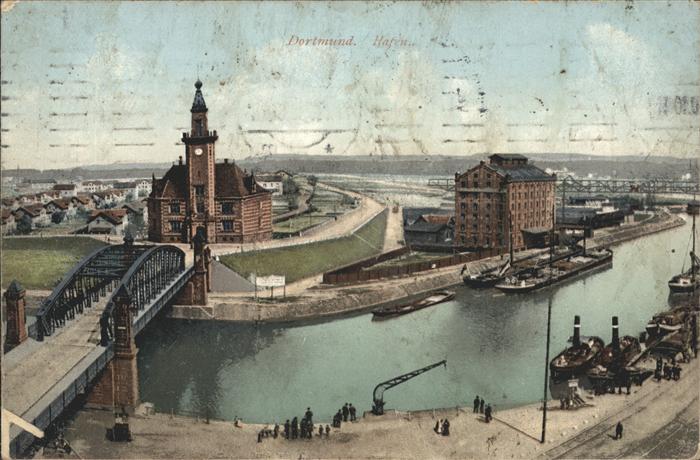 DORTMUND CITY Hafen Schiffe Bruecke