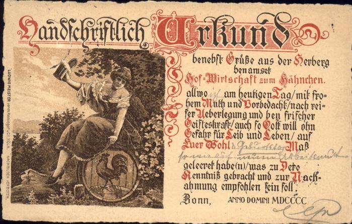 Bonn Rhein Hof-Wirtschaft zum Hähnchen