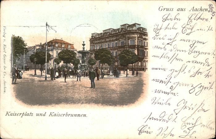 AACHEN NRW Kaiserplatz Kaiserbrunnen