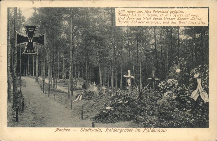 AACHEN NRW Stadtwald Heldengraeber Heldenhain