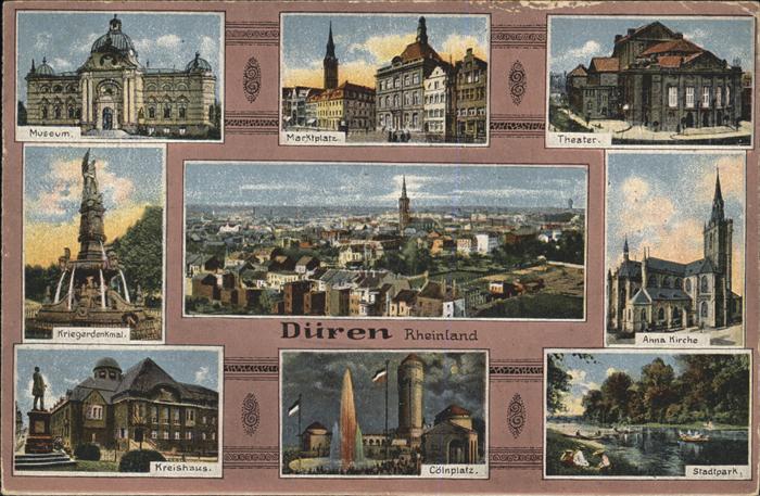 Dueren Rheinland Theater Anna Kirche Marktplatz Museum C