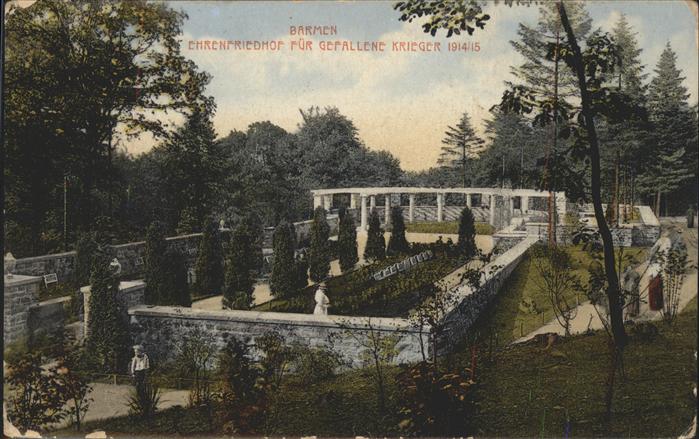 Barmen Wuppertal Ehrenfriedhof gefallener Kriefer 1914/1