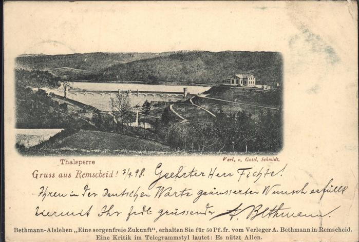 REMSCHEID NRW Talsperre