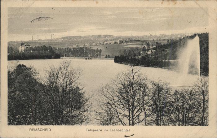 REMSCHEID NRW Talsperre Eschbachtal