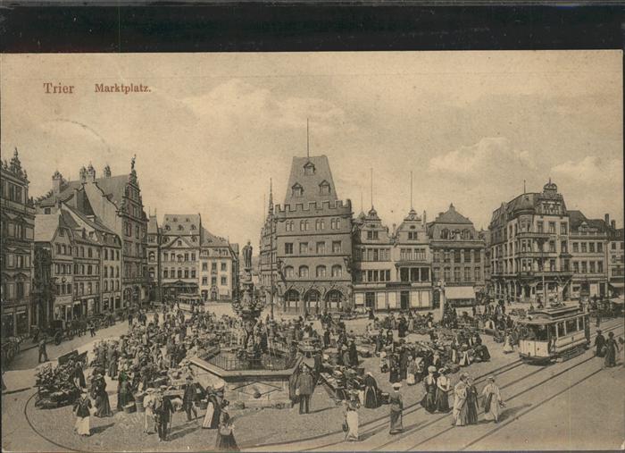TRIER  CITY Marktplatz Strassenbahn