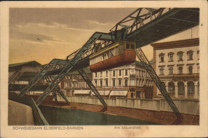 Elberfeld Wuppertal Schwebebahn Am Mäuerchen