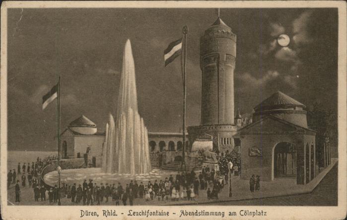 Dueren Rheinland Leuchtfontaine Cölnplatz