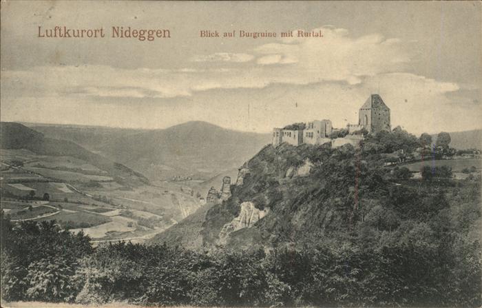 Nideggen Eifel Burgruine Rurtal