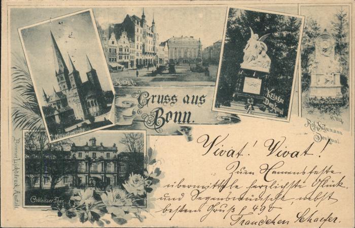 Bonn Rhein Münserkirche Coblenzer Tor Krieger Denk