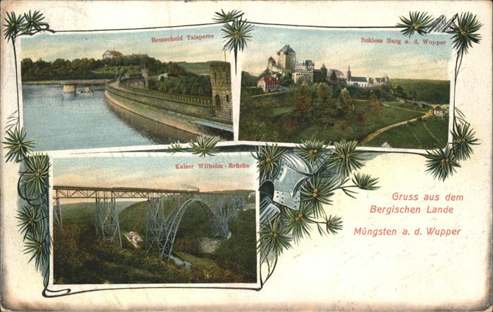 Muengsten Talsperre Schloss Burg Kaiser-Wilhelm-B