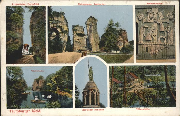 Externsteine Hermanns-Denkmal Silbermühle Kreuzabnah