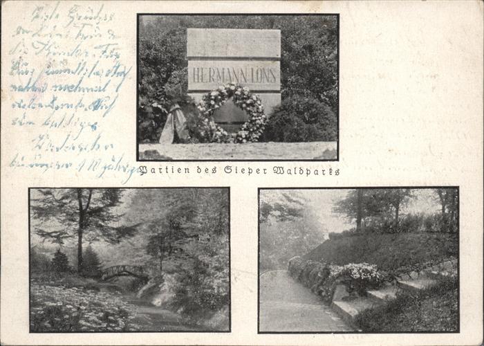 REMSCHEID NRW Sieper Waldpark Denkmal Hermann Loens