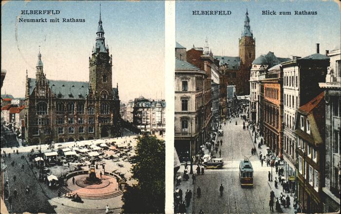 Elberfeld Wuppertal Neumarkt Rathaus Straßenbahn