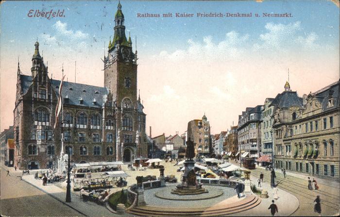 Elberfeld Wuppertal Rathaus Kaiser Friedrich-Denkmal Neumar