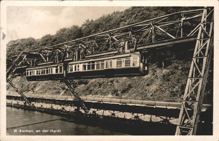 Barmen Wuppertal an der Hardt Schwebebahn