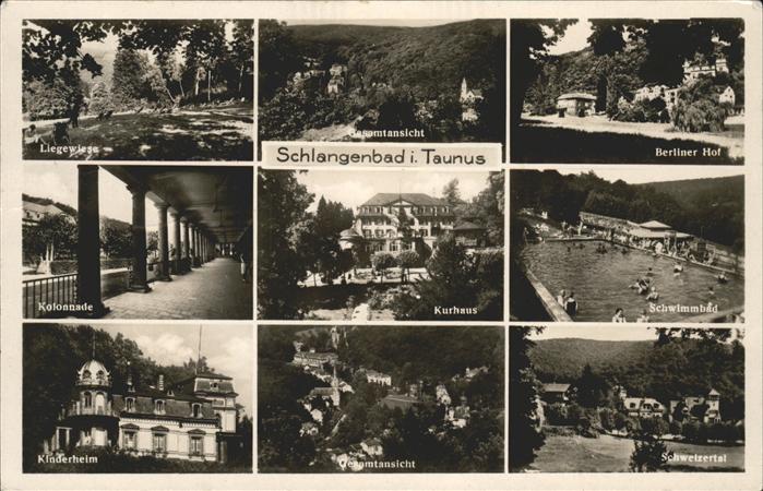 Schlangenbad Taunus Berliner Hof Schwimmbad Kurhaus Kinderh