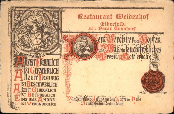 Elberfeld Wuppertal Restaurant Weidenhof