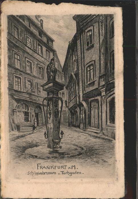 Frankfurt Main Schöppenbrunnen Tuchgaden