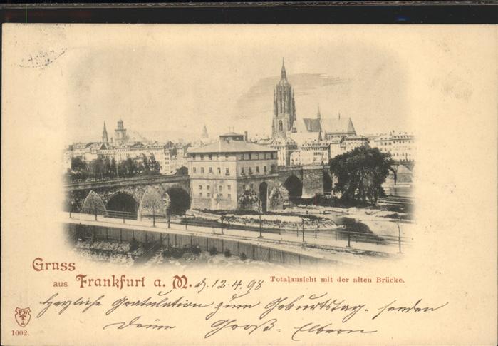 Frankfurt Main Totalansicht alte Brücke