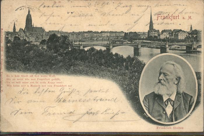 Frankfurt Main Friedrich Stoltze