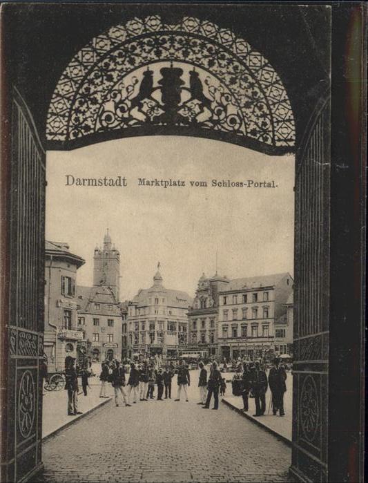 Darmstadt Marktplatz Schloss-Portal