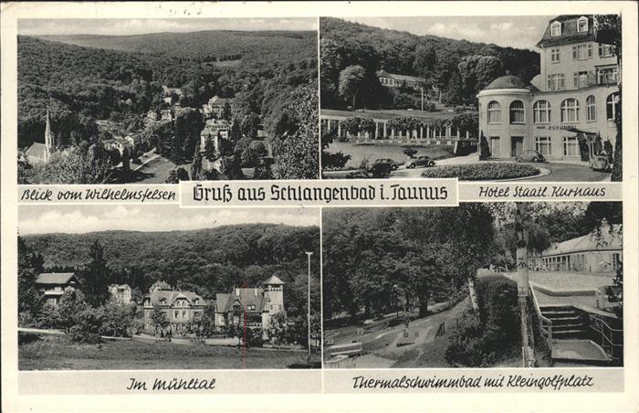 Schlangenbad Taunus Hotel Staatl. Kurhaus Thermalschwimmbad