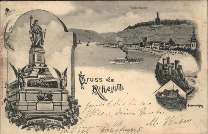 Ruedesheim National-Denkmal Rheinstein