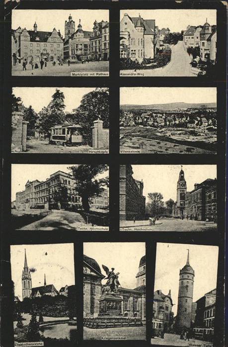 Darmstadt Marktplatz Rathaus Elisabethenkirche