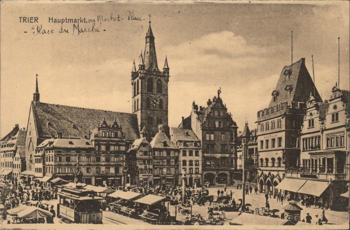TRIER  CITY Hauptrmarkt Strassenbahn