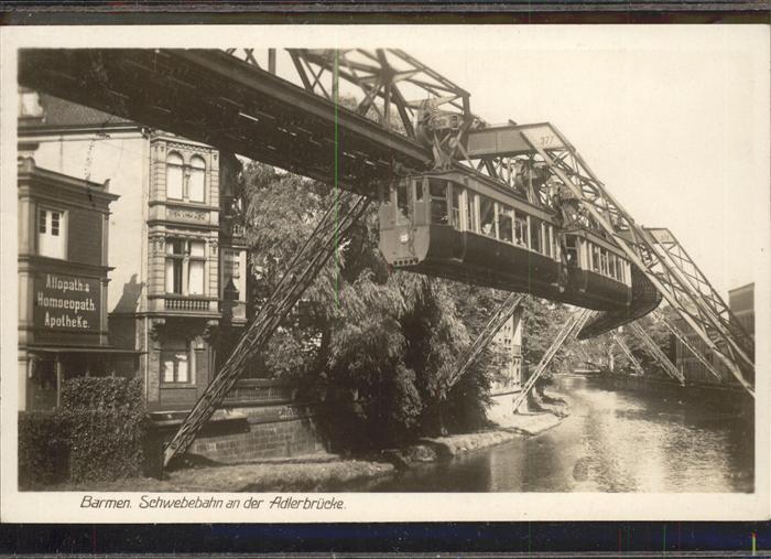 Barmen Wuppertal Schwebebahn Adlerbrücke