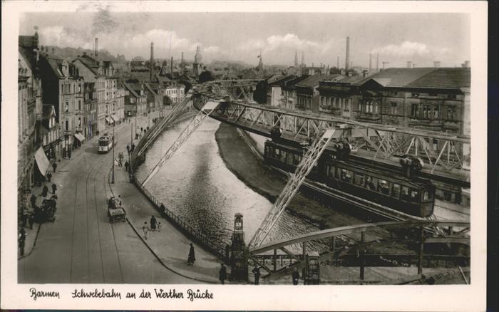 Barmen Wuppertal Schwebebahn Werther Brücke